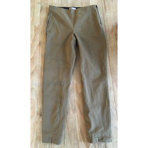 Everlane Womens The Side- Zip Stretch Cotton Skinny Pant Ochre Brown Size 8